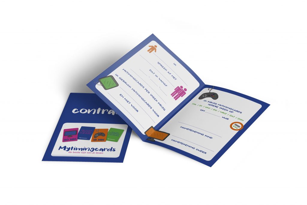 Het Mytimingcardscontract met afspraken over schermtijd