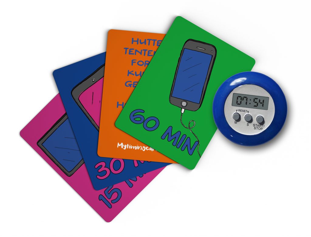 Mytimingcards tijdskaarten van 15, 30 en 60 minuten met timer