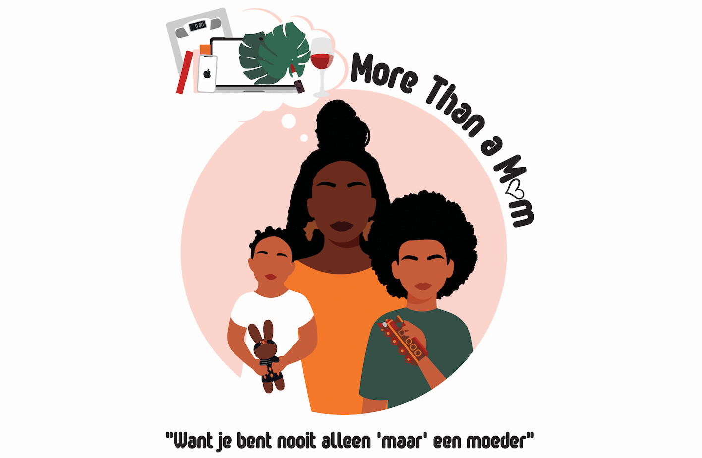 Logo van blog More Than a Mom: moeder met twee kinderen